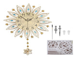 16.93in Large Wall Clock for Living Room Elegant Modern Silent Wall Clock with Pendulum Decor V1294-YM0901-3115250011311