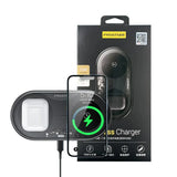 Pisen 2-in-1 Wireless Charging Station- XY-C18/Black,Supports Qi-2 Outputs ,Supports Universal V1202-V2-MPA-6902957162876