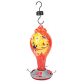Colorful Painting Glass Bird Feeder Garden Courtyard Outdoor Hummingbirds Water Feeding ToolT1 V1294-YM0901-3111200116711