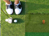 Golf Practice Driving Mat with Realistic Green Turf for Outdoor Training and Swing Improvement, V1370-AZ4-23073