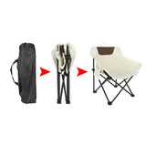 Black Outdoor Folding Camping Chair - Portable Lounge Chair, Lightweight Beach Chair, Fishing Stool, V888-ELOSUNG46746