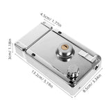 1Set Easy Install Plated Silver Door Lock with Crescent Deadbolt for Barn V1366-AZ2-W-13590