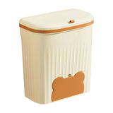 Hanging Trash Can With Lid, Small Under Sink Trash Can, Wall-Mounted Garbage Can For Kitchen Cabinet V1366-AZ2-W-12874