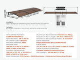 Awnings for Door Entrance, 965 x 2957 mm, Exterior Front Door Window Awnings with Drainage & ABS V952-GDSZYP40120Y8FUG0001V0