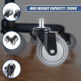 5x Office Chair Caster Wheels Set Heavy Duty & Safe for All Floors w/Universal Fit V63-828141