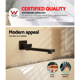 Cefito Bathroom Mixer Spout Wall Bath Tap Square Swivel Bathtub Black TAP-A-SPOUT05-BK