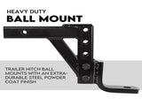 Towbar Adjustable Drop Tow Bar Ball Mount Tongue Hitch Trailer Car 3500KG 50mm V379-TOWBAR16PR