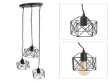 Antique Pendant Lampshade E27 3 Head Retro Unique Style Hanging Light Shade for Home Cafes 85240V V1294-YM0715-3119220094311