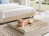 Plush Pet Bed with Non Slip Base and Removable Cover V767-P-XD1836-L-BG