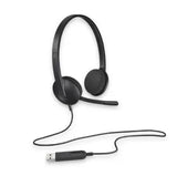 Logitech H340 Plug-and-Play USB Headset with Noise Cancelling Microphone Comfort Design for Windows V1202-V2-SPLT-H340