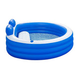 Bestway Kids Inflatable Pool Above Ground Pools Bench Seat Cup Holder 231x219cm BW-POOL-KID-54422