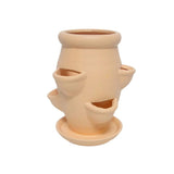 Multi-Pocket Ceramic Tiered Greeneryer Vertical Flower Pot For Succulent Herb Balcony Decor V1369-AZ3-W-14838