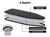 Artiss Foldable Ironing Board with Iron Rest Ironing Board for Laundry Room IRB-STAND-N110-GY