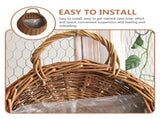 2Pcs Round Hanging Planter Burlap Flower Basket Flower Hanging Basket Wall Hanging Garden Planter V1369-AZ3-W-02590