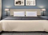Linen Fabric King Bed Headboard Bedhead - Beige V63-800767