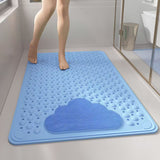2-Pack Blue Eco-Friendly Bath Mat with Massage Points - Anti-Slip Suction Cup Safety Bathroom Rug V888-ELOSUNG45075