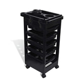 Ellie & Ruby 6 Tier Hairdressing Trolley Black 82x49x32cm Salon Rolling Cart V238-SUPDZ-39711824248912