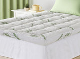 Giselle Bedding 1500GSM Pillowtop Mattress Topper Bamboo Mattress Pad for Back Pain Relief Washable TOPPER-BAM-11-S