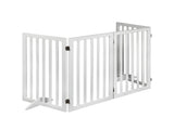 PaWz Wooden Pet Gate Dog Fence Safety White 800x 3MM PT1060-4XL-WH