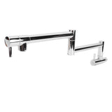 Brushed Pot Filler Faucet Stainless Steel Wall Mount Commercial Kitchen Stove Stretchable Double V1294-YM0901-3112250022211