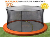 Kahuna 6ft Trampoline Pad and Net - Orange KAH-PDNET-06-OR