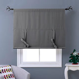 Thermal Insulated Tie-Up Blackout Curtain Shade, Rod Pocket Window Valance for Bathroom and Small V1189-LC-AMZ-00221