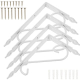 Shelf bracket 4pcs Floating Shelf Brackets Wall Mounted Floral Shelf Brackets Decorative Cast Corner V1370-AZ4-16461