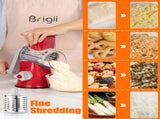 Rotary Cheese Grater Hand Crank, Cheese Shredder with 3 Drum Blades, Mandoline Slicer, Food Chopper V1258-DP02-C-11