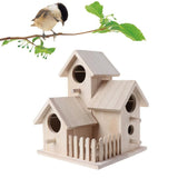 Wooden Bird House Fence Birdhouse Hanging Decoration Practical Bird Nest Wooden Box V1294-YM0721-10194224