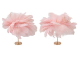 Feather Table Lamp 3 Color Dimmable Touch Switch USB Plug in Romantic Modern Decorative Bedside V1294-YM0521-3119230059413