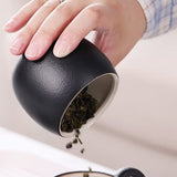 Ceramic jar, 500ml food container, Japanese Lucky Cat tea jar, ceramic tea jar with lid V1366-AZ2-W-07098