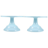 Metal Dessert Stand, Sky-Blue, Durable and Stylish for Home 2Pcs V1369-AZ3-W-20863