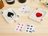 2 Pcs Cool Ashtray Creative Poker Ceramic Cigarette for Stoners Accessories Home Office Stoner Room V1259-DP01-A-1161