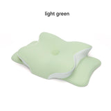 Light Green Ergonomic Butterfly Memory Foam Pillow - Cervical Neck Support for Side, Back & Stomach V888-ELOSUNG27378
