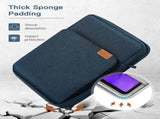 Laptop Shoulder Bag Sleeve, Water Resistant Oxford Fabric With Extra Pockets, For Travel Work V1237-ZY-807-145