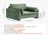 Green Accent Chair, Modern Upholstered Accent Chair with Armrests, Cloth Arm Chairs with Thick V952-BYZSYFXBY323H7UPQ001V0