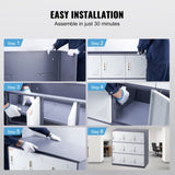 9 Doors Metal Storage Cabinet Employees Steel Storage Cabinet Office Gray V952-JCJHSBMY33180TSQWV0