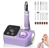 45000RPM Professional Corded Nail Drill E-File Kit for Salon Home LED Display Low Noise Ideal for V1107-110-70226-BLK