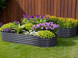 2x Green Fingers Raised Garden Bed 160X80X42cm Oval Planter Box Raised Container Galvanised GARDEN-OVAL-1608042X2