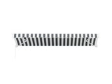 Instahut Retractable Folding Arm Awning Manual Sunshade 4.5Mx3M Grey White AWN-B-ARM-45X30-GRWH
