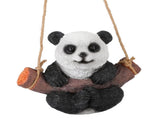 Panda Swing Statue Resin Animal Garden Outdoor Statue for Patio Yard Lawn Home Office V1294-YM0523-3111210393511