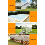 Instahut Tarp Tarpaulin 5x6m Canvas Heavy Duty Camping Cover Clear TARP-CLEAR-5X6