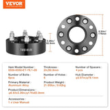 2" 6"x5.5" Wheel Spacers Wheel Adapters 6 Lug Forged Spacer 4 PCS Black V952-LSSFLP2YC6X57ERXKV0
