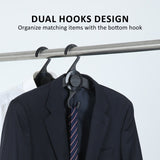 50X Plus Hanger Multiple Clothes Rack Organizer Foldable 10 Holes BLACK V274-GM-CLHANG-NS20-BK