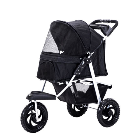 PaWz Pet Stroller Pram Dog Carrier Trailer ST1007-BK