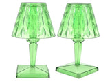 LED Crystal Table Lamp Transparent Prism Dimmable Desk Lamp USB Charging Indoor LightingGreen V1294-YM0901-3119210122314