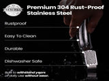 Gourmet Easy Garlic Press No Need to Peel, Stainless Steel Garlic Mincer, Garlic Crusher V1376-GARLECOMBO