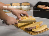 CARLA HOME Bread Bin with Bamboo Lid used as Chopping Board for Kitchen Countertop LSB-36093