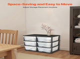 Plastic Storage Drawers, 2 Pack Storage Organizer Drawer, 6 Drawers Closet Organization and Storage V952-CWCT1YKLDD1GCPFV6001V0