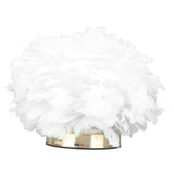 Feather Table Lamp USB Type C 5V Touch Control Stepless Dimming LED Table Lamp for Bedroom Cafe V1294-YM0703-3119230061411